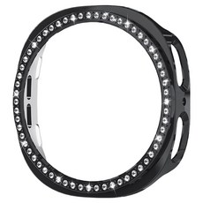 SPACE SHIELD 閃耀水鑽 PC 防撞保護殼, 1個, 黑色