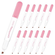 모나미 칼라풀데이 형광펜, 스트로베리 밀크, 12개