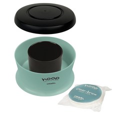 ceado Hoop 咖啡濾杯 附上蓋 海藍色, 1個, 250ml, 過濾塔 + 水冠 + 100張配套圓形濾紙 + 上蓋