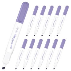 모나미 칼라풀데이 형광펜, 파스텔 라벤더, 12개