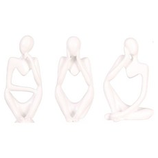 타미나요 인테리어 오브제 3종 세트, 생각하는 사람 화이트