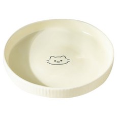 PASTEL PET 寵物貓咪粉彩陶瓷食碗 16 x 3 cm, 黃色, 1個