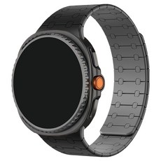 SPACE SHIELD Galaxy Watch 相容 雙色遮光磁吸矽膠錶帶, 1個, 黑深灰色