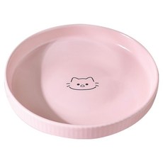 파스텔펫 반려동물 냥파스텔 세라믹 식기 16 x 3 cm, 핑크, 1개