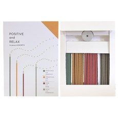 kameyama candle house 日本龜山 Positive Relax 綜合線香組 附線香座, 白鼠尾草與天竺葵 + 桂花與無花果 + 玫瑰 + 麝香與玫瑰木