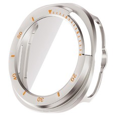 스페이스쉴드 스마트워치 탠저린 베젤 가드 강화유리 하드 케이스, 스타라이트, 1개