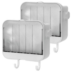 Skywiz 時尚設計肥皂架, 2個, 白色