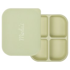 MODU'I BLUEMAMA Modu-i 矽膠方塊4格副食品冷凍容器, 1個, 360ml, 綠豆色