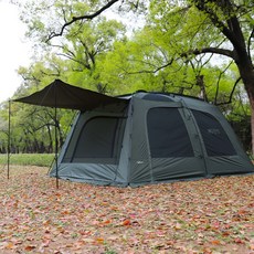 아웃코스 아헨2 리빙쉘 텐트, 카키, 4인용