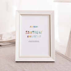 iINDOORS 清新復古相框 含立架 185g, 1個, 白色