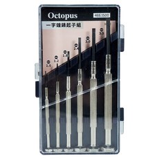 Octopus 章魚牌 鐘錶一字起子組 附收納盒 466.1500 6支, 1套