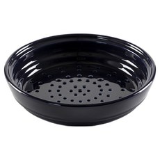 TACKAON 韓式燉鍋砂鍋附蒸網 黑色 S, 1個, 23.5cm