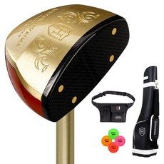 HitomiHonma 3星公園高爾夫球桿 85cm + 半套球袋 + 收納袋 + 高爾夫球 4件組, 1組, 黑色(高爾夫球袋)