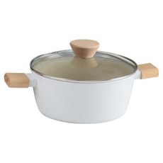 韓國 Royalstar KU 電磁爐兩用陶瓷塗層雙耳鍋, 20cm, 1個, 米色