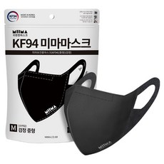 미마 보건용 마스크 중형 KF94, 10개입, 1개, Black