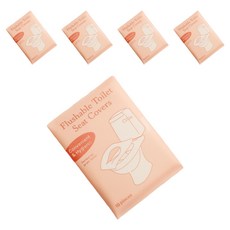 Anine 便攜式一次性衛生馬桶坐墊 10入, 淺粉紅色, 5個