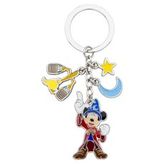 迪士尼幻想曲魔法師米奇金屬鑰匙圈, 1個, 混合顏色