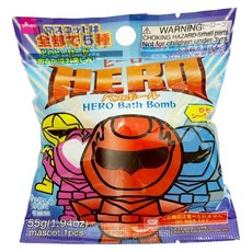 DAISO JAPAN 英雄戰隊 沐浴球 65g, 混合顏色, 1個