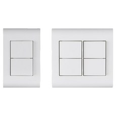 nano 電氣奧德賽 SIMPLE 白色 2孔開關 + 2聯用4孔開關套組, 1套