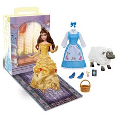 迪士尼商店 公主 美女與野獸 貝兒 故事書娃娃套組, 1套