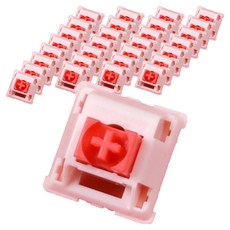 Monstargear 靜音線性鵝卵石客製化機械式鍵盤 熱插拔原廠潤滑軸 90入, 單一商品, 山茶花, 製造商軸