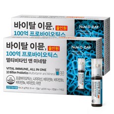 뉴트리디데이 바이탈 이뮨 올인원 100억 프로바이오틱스 멀티비타민 앤 미네랄 7p, 194.25g, 2개