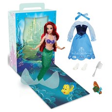迪士尼商店 公主 小美人魚 愛麗兒 故事書 娃娃套組, 1套