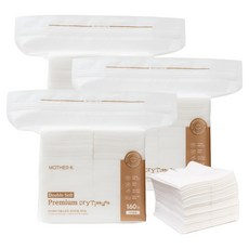 마더케이 더블소프트 프리미엄 순면 유아건티슈, 3개, 160개입, 60g