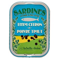 la belle-iloise 初榨橄欖油 檸檬 百里香 提姆特胡椒醃漬沙丁魚, 1個, 115g