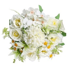 미소로운 조화 웨딩 부케, 프린세스 화이트, 1개