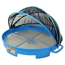 국산 덮개 스텐망 소쿠리 채반 건조대 50cm, 블루, 1개