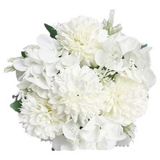 Misoroun 人造花婚禮捧花, 婚禮白, 1個