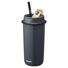 모슈 라떼 스트로우 텀블러, 블랙, 700ml, 1개