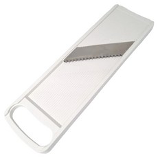 Royhome 醃泡菜 蘿蔔絲 切絲 寬版 不鏽鋼 刨絲器 切片器, 1個, 白色