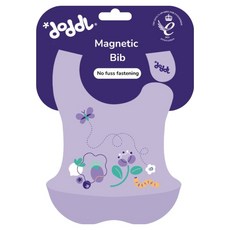 doddL 磁吸調節式矽膠寬口立體圍兜, 1個, 1個裝, 薰衣草