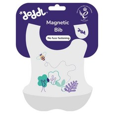 doddL 磁吸調節式矽膠寬口立體圍兜, 1個, 1個裝, 霧灰白