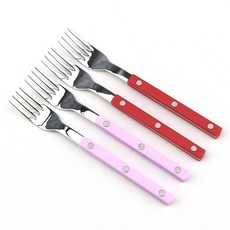 보겐 마르송 실버 커트러리 티포크, 루비레드, 라일락, 4개
