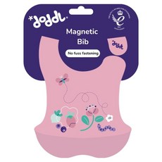 doddL 磁吸調節式矽膠寬口立體圍兜, 1個, 1個裝, 乾燥玫瑰粉