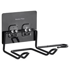 마켓플랜 코드 스텐 무타공 드라이기 거치대, 블랙, 1개