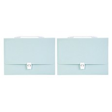 TODAY LIVING 索引風琴夾 13格 手提文件盒 R98285L, 2個, 薄荷綠