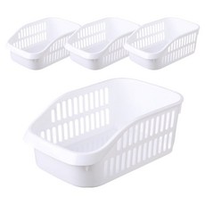 elelliving 廚房浴室用品多功能收納整理托盤, 單色, 4個