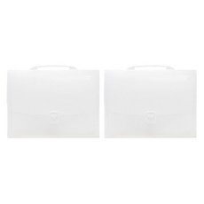투데이리빙 인덱스 아코디언 파일 13칸 손잡이 화일 케이스 R98285L, 화이트, 2개 화이트, 2개