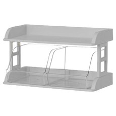 elelliving 湯匙咖啡膠囊茶包收納整理箱 3層, 灰色, 1個, 2層