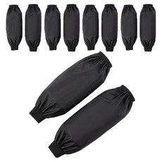 Eumes 柔軟防水防油成人用雙手袖套 10入, 黑色