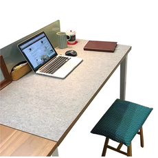 미야몽 깔끔한 데스크매트 미끄럼방지 패드, 라이트 그레이