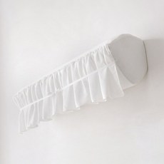 PRIELLE Veil雪紡三層編織彈性壁掛式三角冷氣機罩, 白色