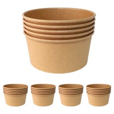 Bloom at home 牛皮紙湯碗 1500號, 25個, 1入