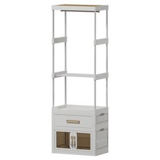 FAmILyLIFE 生活 百變模組折疊收納櫃組 64面寬, 米白色, 1個