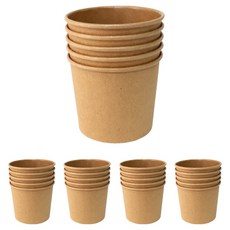 블룸엣홈 크라프트 종이 컵밥용기 350호, 25개, 1개입