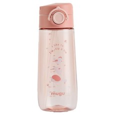 mugu 沐咕寶貝 學齡前兒童手提水壺, 嫣粉奇異鳥, 1個, 470ml